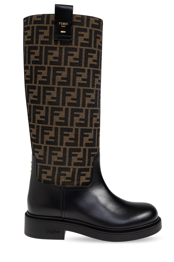 Black Knee high boots Filo Fendi Vitkac Italy